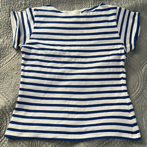MAISON LABICHE BLUE & WHITE STRIPED WOMEN T-SHIRT SIZE XS MADE IN PORTUGAL - Picture 9 of 9